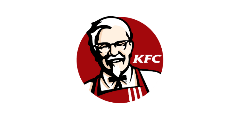 Вид лого персонаж. Пример на KFC